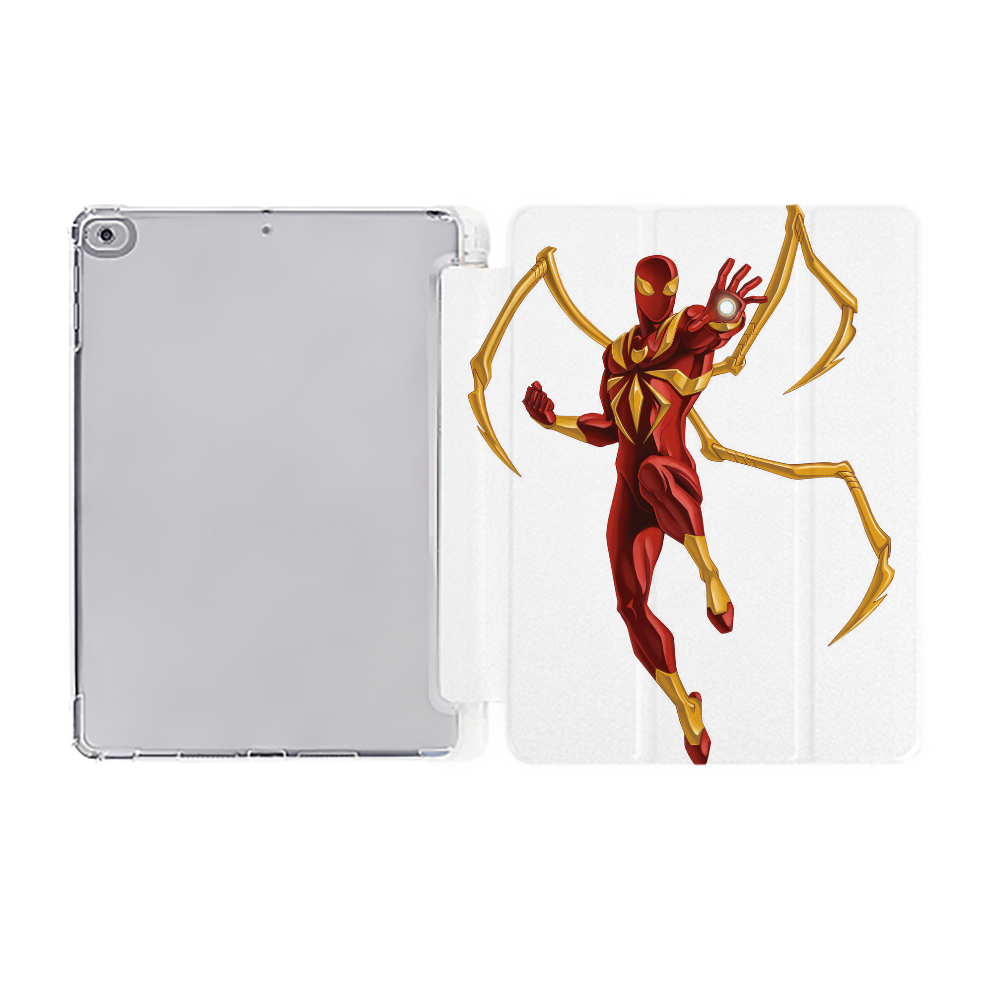 （画像用） Spider Man スパイダーマン IPad ケース ペン収納付き 三つ折りスタンド PUレザー×シリコン 対応機種9.5/10.5/10.9インチ